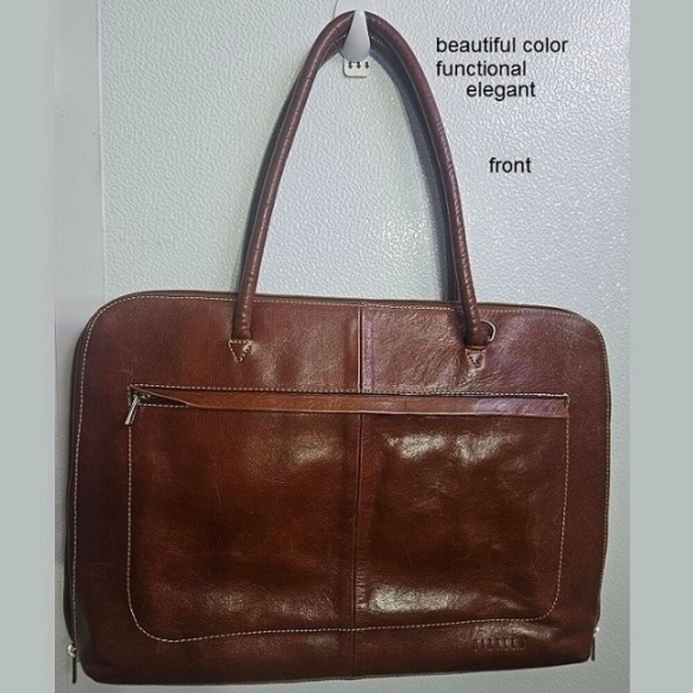 BIRELLO Italian leather briefcase